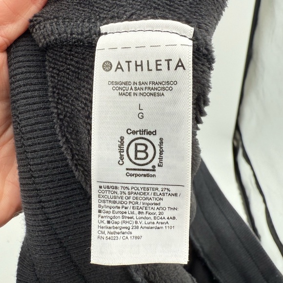 Athleta Women's Black Cozy Karma Recover Jogger Size Large‎ - Picture 6 of 7